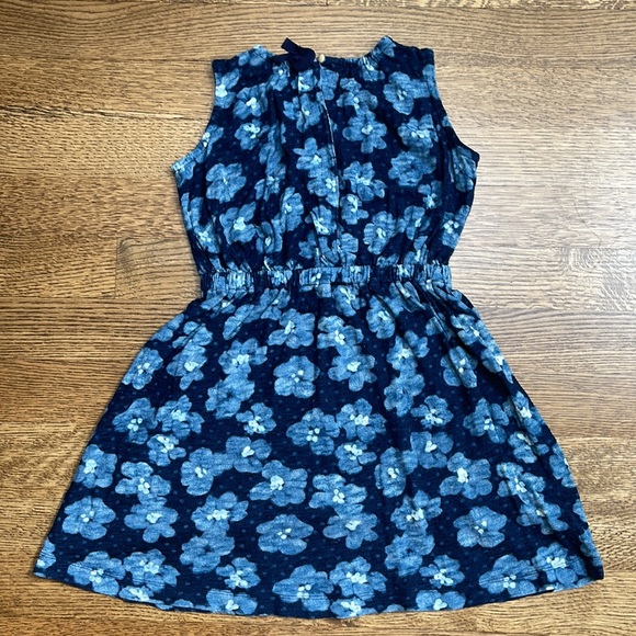 Girls Crew Cuts Blue Floral Dress - Picture 7 of 7